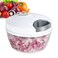 Ourokhome Manual Food Processor Vegetable Chopper, Portable Hand Pull String Garlic Mincer Onion Cutter for Veggies, Ginger, Fruits, Nuts, Herbs, etc., 500ml, White