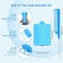Syhood 12 Pcs Jumbo Foam Sponge Rollers Soft Overnight with Comb, Blue