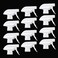 AMORIX 12PCS Heavy Duty Trigger Sprayer White Spray Bottle Top