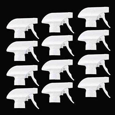 AMORIX 12PCS Heavy Duty Trigger Sprayer White Spray Bottle Top