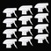 AMORIX 12PCS Heavy Duty Trigger Sprayer White Spray Bottle Top