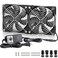GDSTIME Dual 120mm AC Powered Fan with Variable Speed Controller 110V 120V