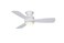 Fanimation Level 44 in Ceiling Fan, Matte White, with LED Light