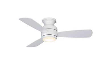 Fanimation Level 44 in Ceiling Fan, Matte White, with LED Light