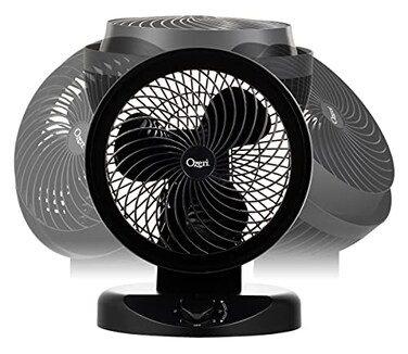 Ozeri Brezza 360 10" Oscillating Table Fan, with Orbital Motion Technology