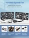 GDSTIME 4X 120mm Fans with Variable Speed Controller 100V-240V AC Powered
