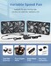GDSTIME 4X 120mm Fans with Variable Speed Controller 100V-240V AC Powered