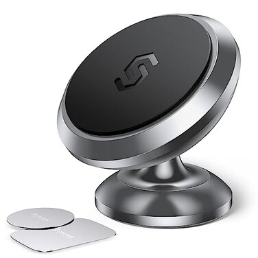SYNCWIRE Magnetic Car Phone Holder for Dashboard, 360 &deg; Adjustable Strong Magnets Cell Phone Car Mount Compatible with iPhone, Samsung, Android - Gray