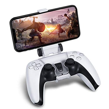 TNP PS5 DualSense Controller Phone Mount, Adjustable Mobile Gaming Clip