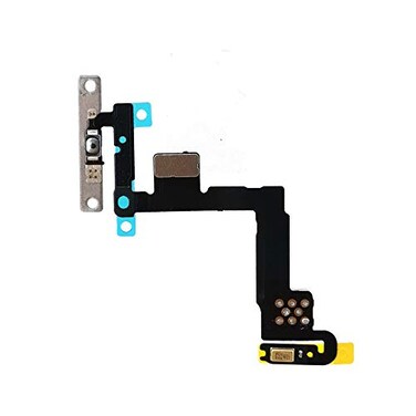 MEEFIX Power Button Flash Mic Flex Cable Compatible with iPhone 11 6.1 Inch - On Off Rear Flash Microphone Ribbon with Pre-Installed Bracket - No Soldering