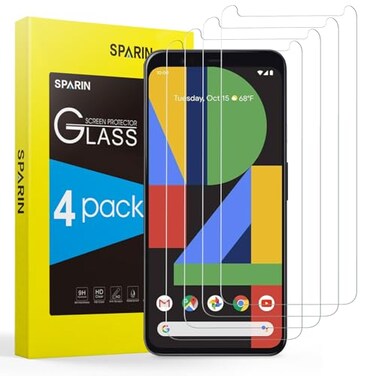 4-Pack]SPARIN Google Pixel 4XL Screen Protector with Alignment Frame/Bubble Free/High Definition/Scratch Resistant Tempered Glass for Google Pixel 4 XL