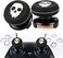 Playrealm FPS Thumbstick Extender &amp; Printing Rubber Silicone Grip Cover 2 Sets for PS5 &amp; PS4 Controller (Ghost)