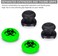 Playrealm FPS Thumbstick Extender &amp; 3D Texture Rubber Silicone Grip Cover 2 Sets for Xbox Series X/S &amp; Xbox One Controller(BioH Green)