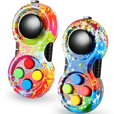 Skylety 2 Fidget Toy Game Controller Fidget Pad, Graffiti Style