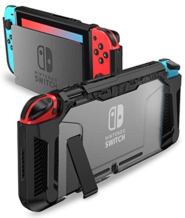 PiMivco Dockable Case for Nintendo Switch 2017,Protective Case Compatible for Nintendo Switch and Joy-Con Controller,TPU Grip Cover with Shock-Absorption and Anti-Scratch Design(Black) &euro;&brvbar;