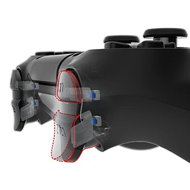 eXtremeRate Tactile Version Clicky Hair Trigger Kit for PS4 Controller CUH-ZCT2 Shoulder Buttons, Custom Tactile Bumper Trigger Buttons Mouse Click Kit for PS4 Slim Pro Controller