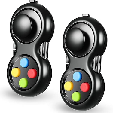 Skylety 2 Fidget Toy Game Controller Fidget Pad, Black Style