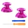 eXtremeRate Custom Purple Metal Thumbsticks for PS5 Controller, Replacement Aluminum Analog Stick Joystick for PS4 Controller