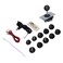 Game Joystick Kit, DIY Parts Delay USB Encoder with 8-Way Joystick and 10 Push Buttons for PC Gaming Projects, Black