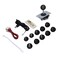 Game Joystick Kit, DIY Parts Delay USB Encoder with 8-Way Joystick and 10 Push Buttons for PC Gaming Projects, Black