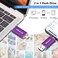 Thkailar 128GB USB Thumb Drive with USB A and C Ports, Flash Drive for iPhone 15/16/17, Android Phone,Mac,PC