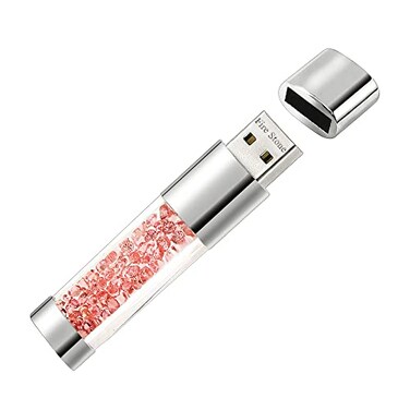 Lovely Diamond USB 2.0 Flash Drive Data Storage Memory Stick USB Stick Pendrive Gift (32GB, Pink)