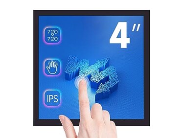 waveshare 4inch Square Capacitive Touch Screen LCD Compatible with Raspberry Pi 4B/3B+/3B/2B/B+/A+/Zero/Zero W/WH/Zero 2W 720 &mdash;720 Resolution DPI IPS Toughened Glass Cover Low Power Solution