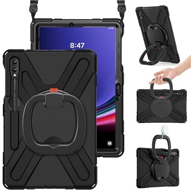 BRAECN for Samsung Galaxy Tab S9 FE+ Plus/S9+/S8+/S7+ Plus Case - Black
