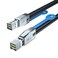 10Gtek 12G Mini SAS HD SFF-8644 to SFF-8644 Cable for NVMe Enclosure/Storage Array, SAN &amp; JBOD Compatibility, 100-Ohm, 1.5-m(4.9ft)