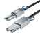 10Gtek SFF-8088 to SFF-8088 External Mini SAS HD Cable, 3G/6Gbps SAS2.0 26Pin Hybrid Cable Attached SCSI for Raid, DAS, and Servers, 100-Ohm, 1.5-m(4.9ft)