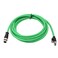 HangTon M12 4 Pin D-Coded Male to RJ45 Ethernet Cat5e Network Cable for Industrial Vision System PoE Automation High Flex Shielded Green 1m