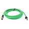 HangTon M12 4 Pin D-Coded Male to RJ45 Ethernet Cat5e Network Cable for Industrial Vision System PoE Automation High Flex Shielded Green 1m