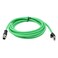 HangTon M12 4 Pin D-Coded Male to RJ45 Ethernet Cat5e Network Cable for Industrial Vision System PoE Automation High Flex Shielded Green 1m