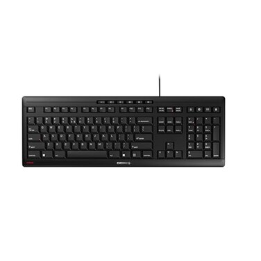 Cherry Stream Keyboard Wired Slim Whisper Quiet   Silent Keys   Black