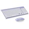 cimetech Wireless Keyboard and Mouse Combo - Purple White