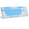 MageGee 75% Mechanical Gaming Keyboard, Blue Switch, LED Blue Backlit, 87 Keys Compact TKL Wired Keyboards for Windows Laptop PC Gamer - Blue/White