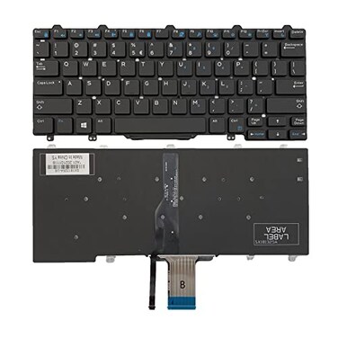 Laptop Replacement US Layout with Backlit Keyboard for DELL Latitude E7250 E5250 E5270 5250 7250 Black