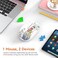 FMOUSE Cute Cartoon Silent Wireless Mouse, Dual Mode Bluetooth &amp; USB 2.4G