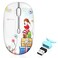 FMOUSE Cute Cartoon Silent Wireless Mouse, Dual Mode Bluetooth &amp; USB 2.4G