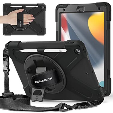 BRAECNstock Shockproof Case for iPad 9th/8th/7th Gen 10.2", Black