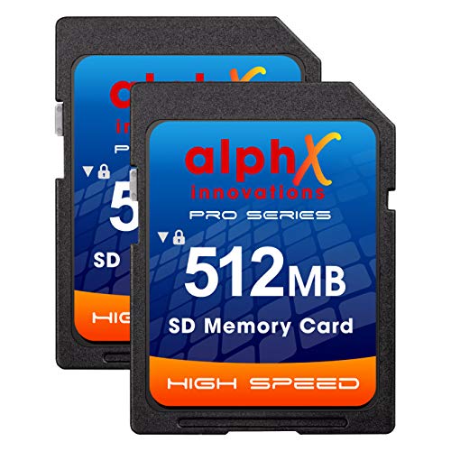 alphxinnovations Alphxinnovations D50 D40 D40x D3300 Digital Camera Memory Card 2x 512mb Secure Digital Sd Memory 512MB