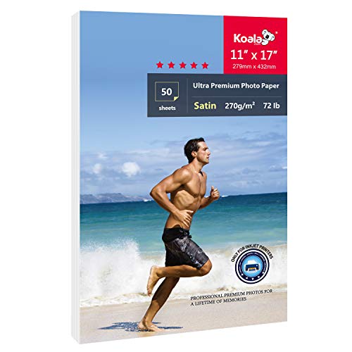 koala Koala Photo Paper Resin Coated 11x17 In Satin Photo Printer Paper 72lb 11x17in