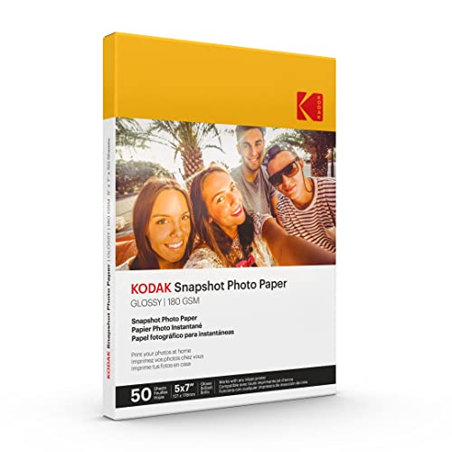 كوداك Kodak Photo Paper Gloss 5 X 7 Snapshot 50 Count 180 g