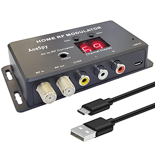 أو إي سباي Aoespy Rf Modulator Rca To Coaxial Converter rca