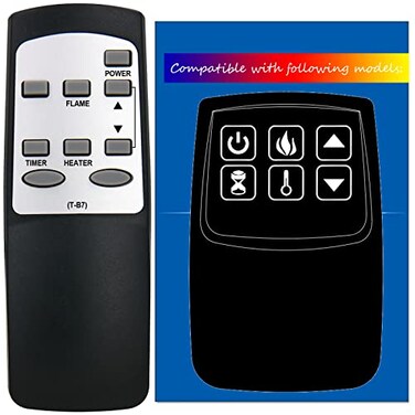 Replacement for Twin Star Dura Flame Fireplace Heater Remote Control 201F300GRA 201F300GRA-C202 201F300GRA-0107 201F300GRA-0107DF 201F300GRA-C202DF 2311200GRA 2311200GRA-PR0D (T-B7)
