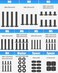 ELIVED VESA TV Hardware Kit, M4/M5/M6/M8 Screws for Up to 80" TVs