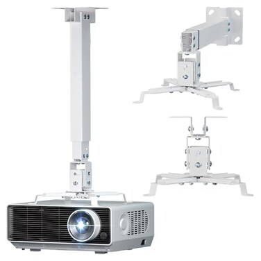 WALI Universal 3-in-1 Projector Ceiling Wall Mount for LCD/DLP Projectors