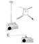 Deselen Projector Ceiling and Wall Mount, Easy Installation Versatile Mount, Universal Max 20 kg, White