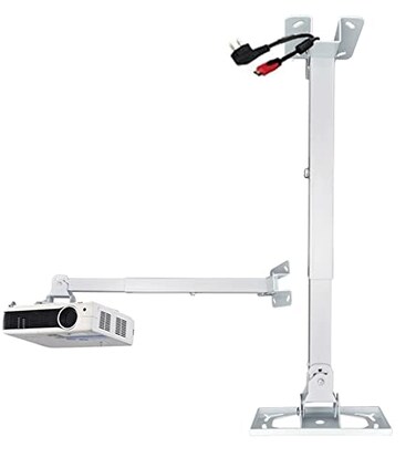 Deselen Projector Ceiling and Wall Mount, Easy Installation Versatile Mount, Universal Max 20 kg, White