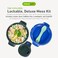 humangear GoKit Deluxe - 7-Tool Camping Mess Kit, Charcoal/Blue